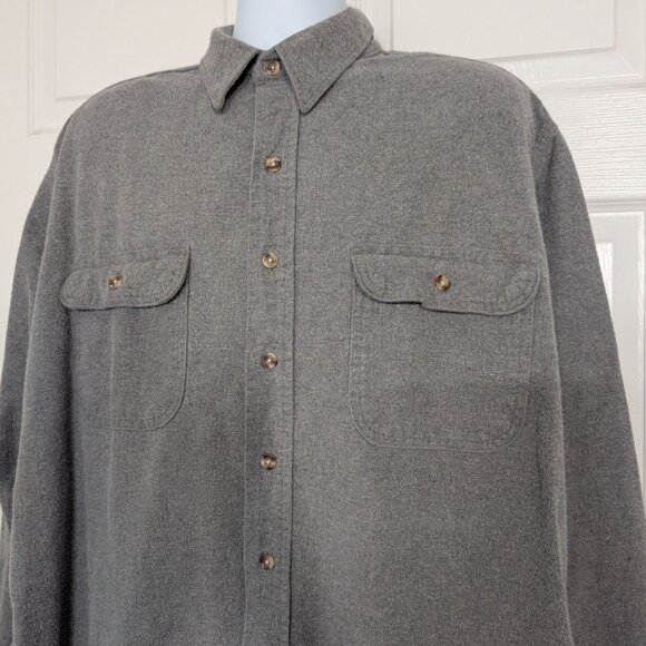 Vintage Five Brother Flannel Tallman Shirt Mens Size 2XL Gray Button Front - Picture 2 of 9